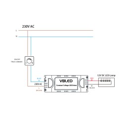 Superiore Driver LED Dimmerabile - Alimentatore a Tensione Costante 24W con Uscita 12VDC