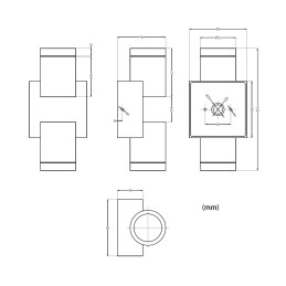 Wall lamp UP/DOWN GU10 230V Outdoor lamp IP44