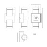 Wandlamp UP/DOWN GU10 230V Buitenlamp IP44