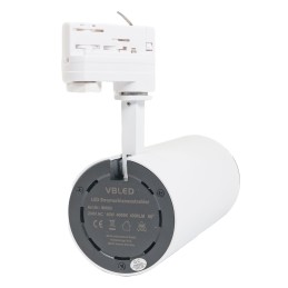 Verstelbare anti-verblindende COB LED railspot – 4000K, 60° bundel, 4000lm, witte behuizing