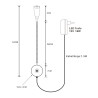 Premium LED wand-, bed- en leeslamp met zwanenhals en USB-aansluiting
