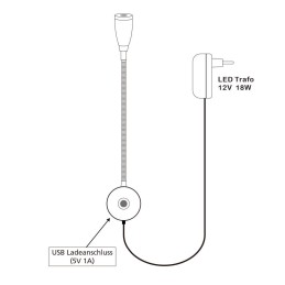 Premium LED wand-, bed- en leeslamp met zwanenhals en USB-aansluiting