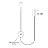 Premium LED wand-, bed- en leeslamp met zwanenhals en USB-aansluiting