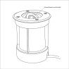 IP67 In-Ground Light 12V AC – Swiveling GU5.3/MR16 Socket, Drive-Over up to 1 Ton, Stainless Steel Cover, Bulb Not Included
