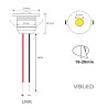 1W VBLED LED Mini recessed spotlight "ALDYNE" black - 12VDC - IP65 - 3000K