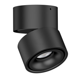 Set of 3 1W Mini Surface Mounted Spotlights Rotating & Swivelling 80lm warm white with 6W 12VDC power supply unit