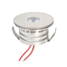 Set de 6 mini spots encastrés 1W Mini Spot / IP65 / WW Transformateur LED 12W inclus 12V DC, IP67
