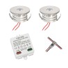 Set of 2 3W Mini recessed spotlights Recessed spotlight "NOVOS" 3000K 12V DC Warm white Incl.LED transformer