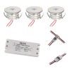 Set di mini faretti da incasso da 3W "NOVOS" bianco caldo 3000K 12V DC Bianco caldo Incl. trasformatore LED
