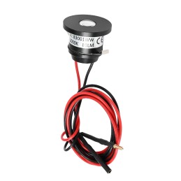 6-er Set 1W LED Aluminium Mini Einbaustrahler schwarz warmweiß mit RF Funk Netzteil und Fernbedienun