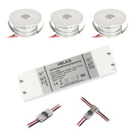 3er Set Mini LED Einbauspot...