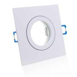 Marco para Foco Empotrado Cuadrado Blanco – Fijo IP44 para Baño & Zonas Húmedas – Aluminio de Alta Calidad