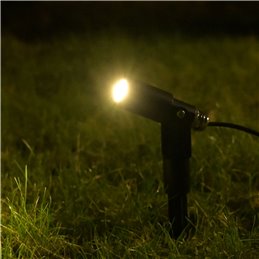 Faretto da giardino a LED "Flavius" 3W 3000K 12V Nero