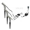 Set di faretti da giardino da 3W "Flavius" bianco caldo 12V argento