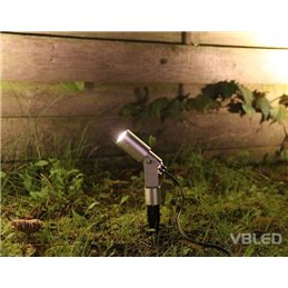 Faretto LED da giardino "Flavius" 3W 4000K 12V Argento