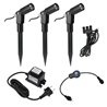 Set van 3 LED tuinspots "Flavius" 3000K 3-traps dimmer 1W, 2W, 3W
