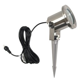 faretto da giardino 1W LED nero Lampadina intercambiabile 12VAC/DC bianco caldo 3000K