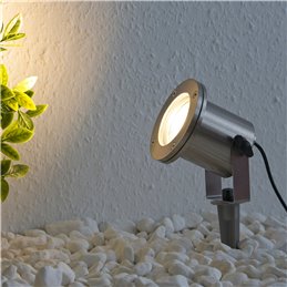 Set di 3 faretti da giardino a LED Luce per laghetti da giardino 12V, acciaio inox IP68 con lampadina MR16 5W