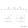 Set di 3 faretti da giardino a LED, orientabili con picchetto a terra 12VAC/DC 5,5W 3000K