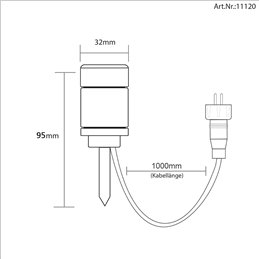 VBLED - LED-Lampe, LED-Treiber, Dimmer online beim Hersteller kaufen|RGB+W LED Gartenleuchte 1W 12V AC IP65