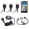 Juego de 3 luces de jardín LED RGB+W 1W 12V AC IP65