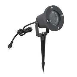 Garden floodlight set 12V AC, IP65, 99mm diameter, incl. bulb and 12W power supply unit