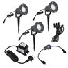 KIT de 3 focos LED de 5W para jardín IP65 12VAC EZDIM 3-Stage Dimmer 400Lumen 3000K