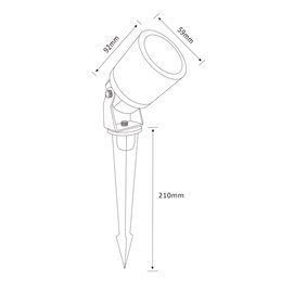 12V LED GARTENSPOT 10 WATT 600 LUMEN 3000K