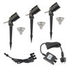 SET di 3 faretti da giardino "Werios" 12V AC con lampadina MR16 LED 5W 3000K