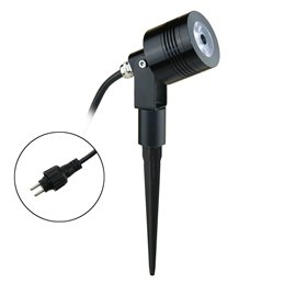 faretto da giardino 1W LED nero Lampadina intercambiabile 12VAC/DC bianco caldo 3000K